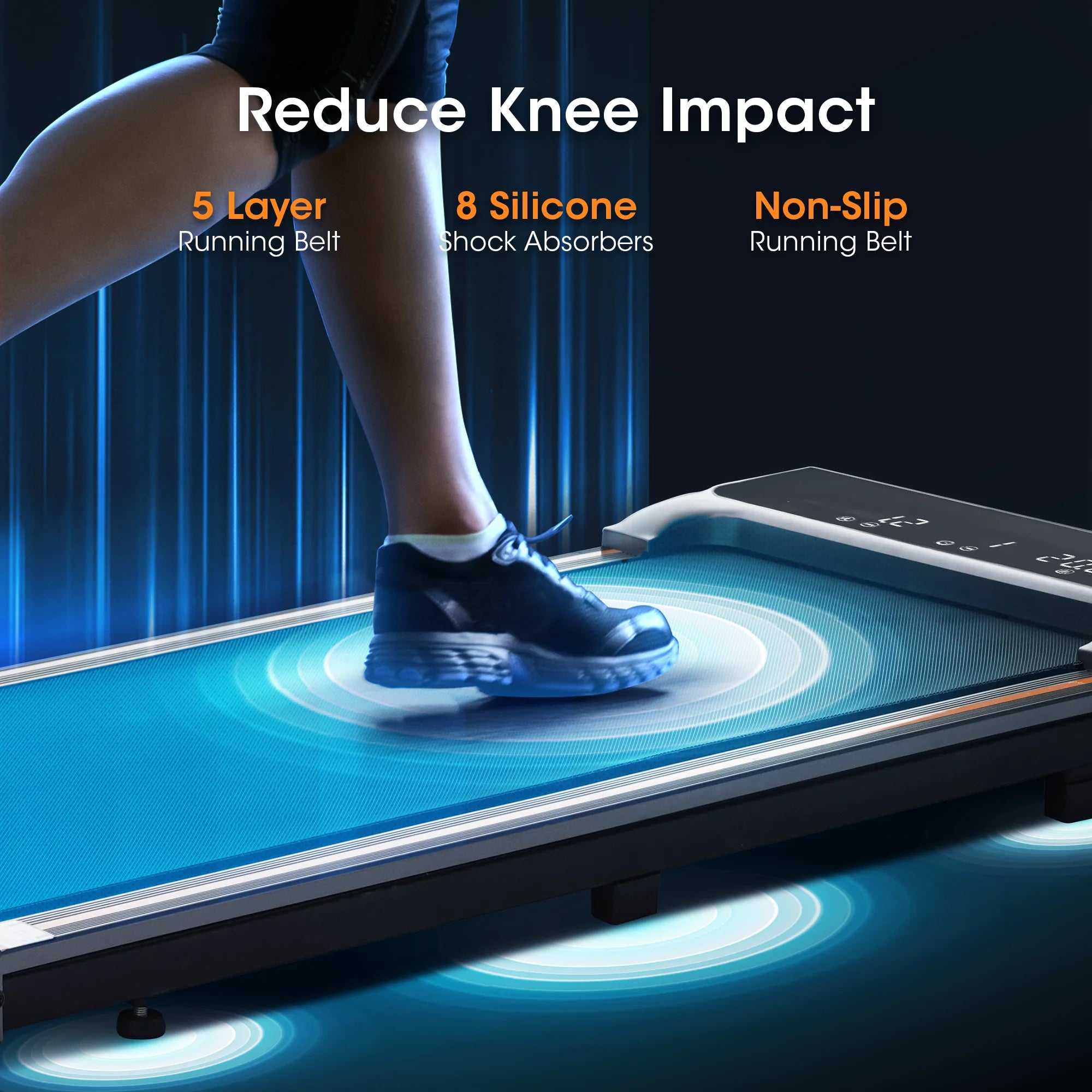 Treadmill 2 in 1Walking Pad for Walking and Jogging 0.6 to 3.8 Speed Range 2.25HP Lightweight under Desk Treadmill for Home Office with Remote Control LED Display